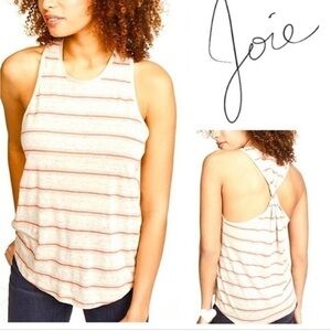 New! Joie Linen Twisted Racerback Top